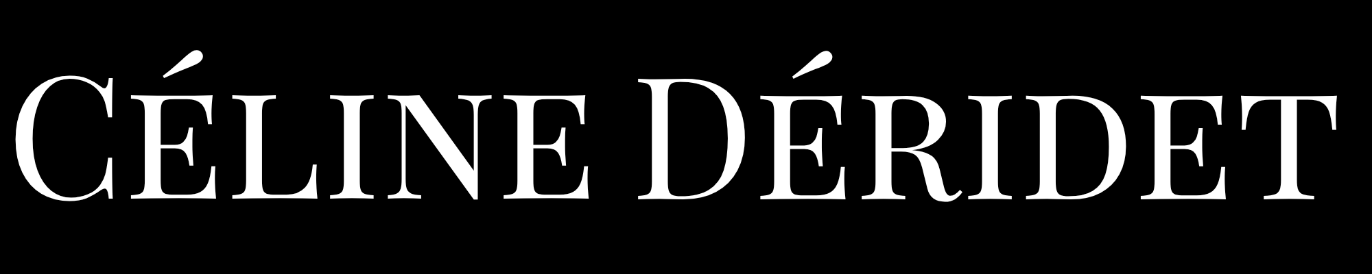 logo Céline Déridet noir et blanc