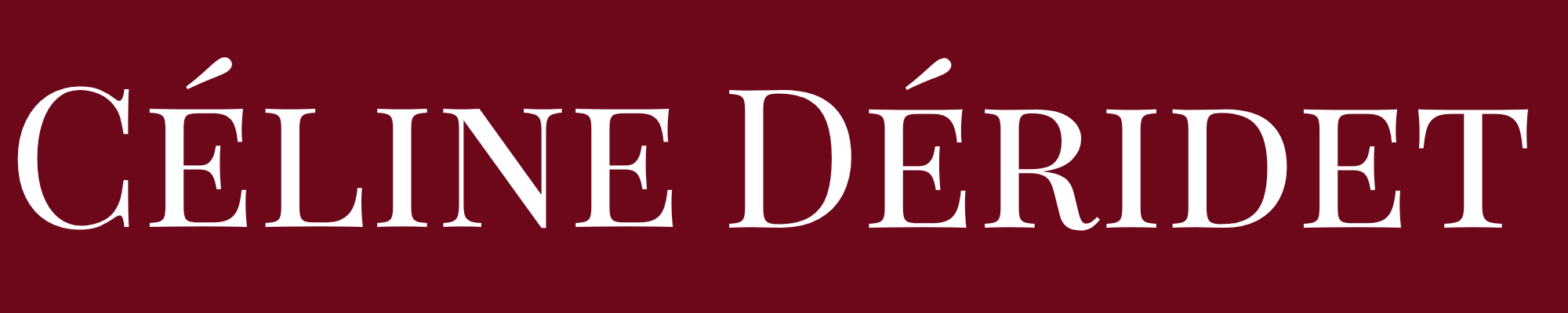 Logo en-tête Céline Déridet bordeaux blanc